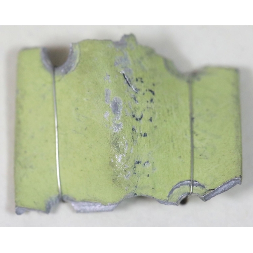 1613 - Falklands Islands War framed piece of metal found inside Sea Harrier 009's fin on removing panels, p... 
