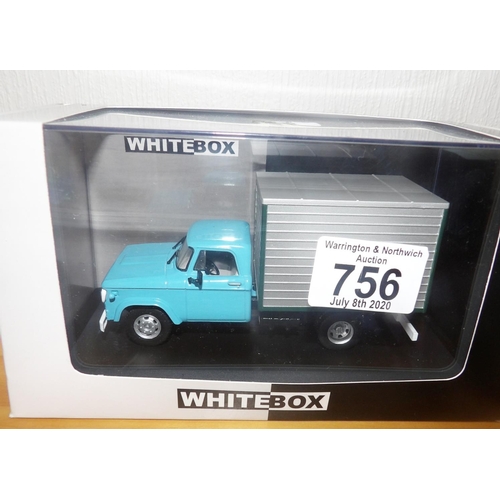 756 - Whitebox 1:43 scale Dodge D-400 1971 box van. P&P Group 2 (£18+VAT for the first lot and £2+VAT for ... 