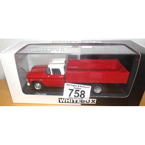 758 - Whitebox 1:43 scale Chevrolet C-30 truck 1961. P&P Group 2 (£18+VAT for the first lot and £2+VAT for... 