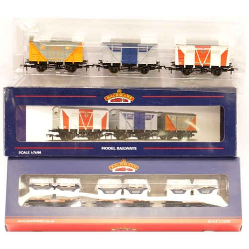 1079 - Bachmann Wagons comprising 38-160K Vent Van triple pack collectors club anniversary issue, 37-975Z 3... 