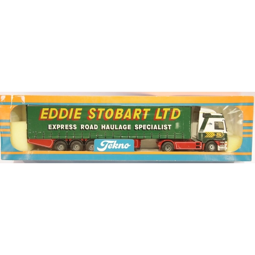 1127 - Tekno 1:50 scale Cat no 74 Mercedes curtainsider Eddie Stobart 02/99. P&P Group 2 (£18+VAT for the f... 