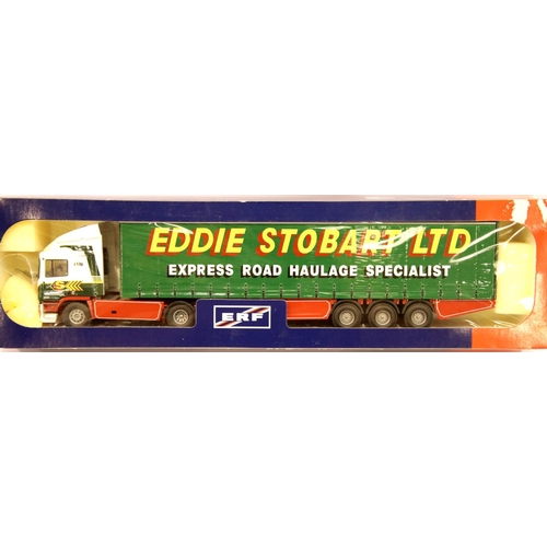 1128 - Tekno 1:50 scale Cat no 50 ERF curtainsider Eddie Stobart 02/97. P&P Group 2 (£18+VAT for the first ... 