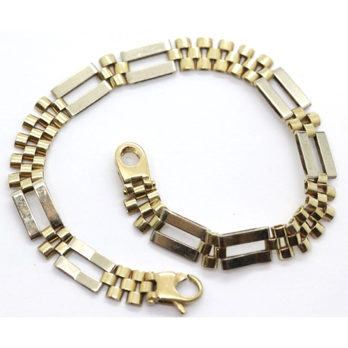 1207 - 9ct yellow gold bracelet, L: 18 cm, 6.8g. P&P Group 1 (£14+VAT for the first lot and £1+VAT for subs... 