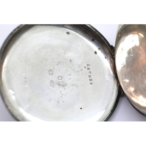 1212 - 925 silver import open face crown wind pocket watch lacking seconds hand. P&P Group 1 (£14+VAT for t... 