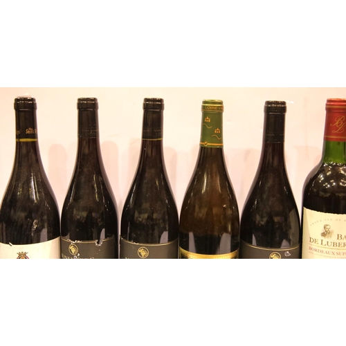 1403 - Six bottles mixed wines: 3x Vineyards Cotes du Rhone 2013 75cl 12.5% vol, Lacheteau Pouilly Fume 200... 