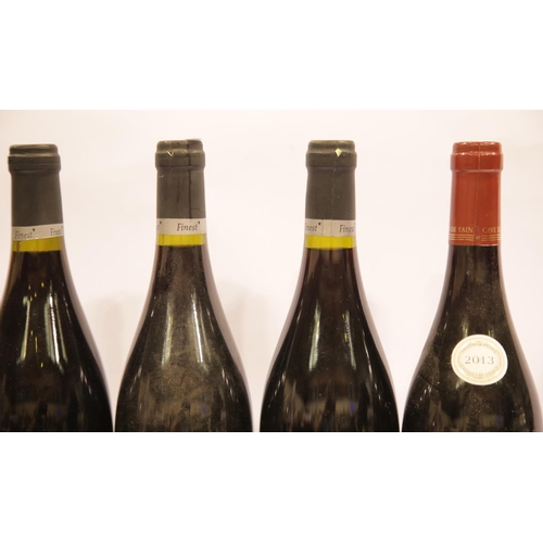 1429 - Nine bottles of Hermitage wines: 4x  Hermitage 2004, 5x Crozes Hermitage 2003 2005 2006 2011 2013 75... 