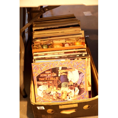 302 - Box of mixed genre LPs. This lot is not available for in-house P&P.