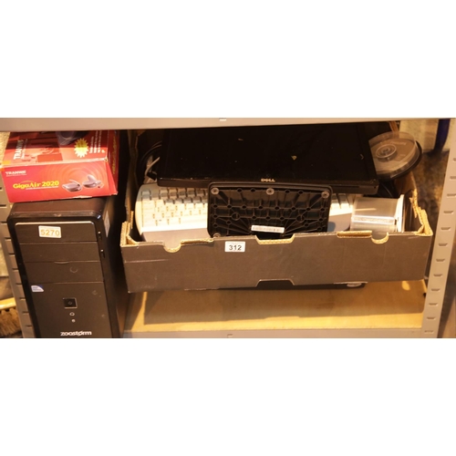 312 - Zoostorm tower computer with printer, monitor and associated paperwork. This lot is not available fo... 