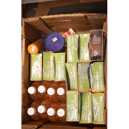 348 - Box of household DIY products. This lot is not available for in-house P&P.