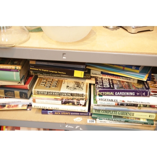 350 - Shelf of mixed books predominantly cooking and gardening. This lot is not available for in-house P&P... 