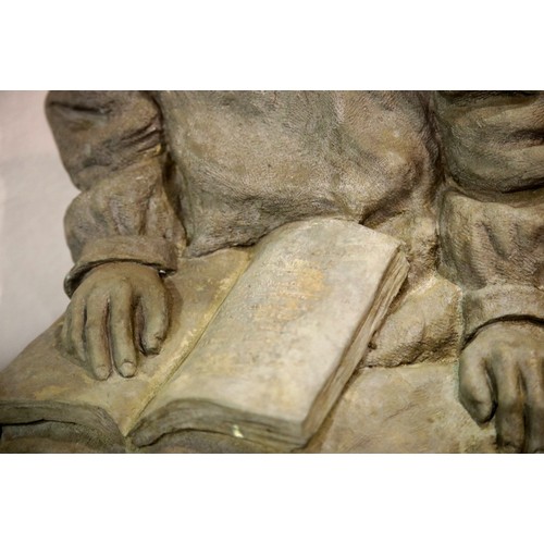 1474 - JONATHAN WYLDER (British b. 1953) Bronze sculpture of a girl reading a book, number 3/36 1989. With ... 