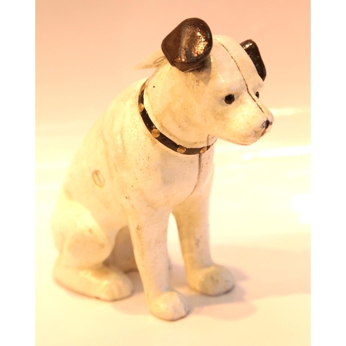 26 - Cast iron Nipper dog moneybox, H: 16 cm. P&P Group 2 (£18+VAT for the first lot and £2+VAT for subse... 