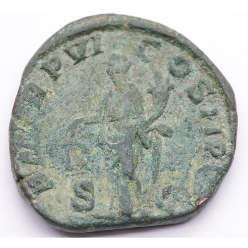 1336 - Roman Bronze AE Sestertius - Severus Alexander COSIII. P&P Group 1 (£14+VAT for the first lot and £1... 