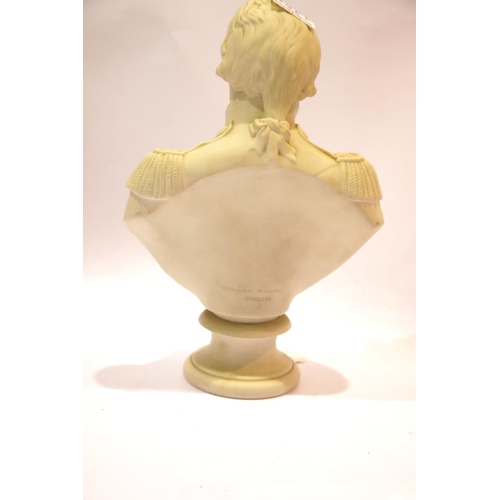 1488 - Copeland Spode bust of Admiral Lord Nelson by John Flaxman RAH: 31 cm. P&P Group 3 (£25+VAT for the ... 