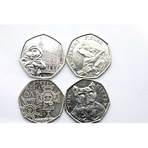 1327 - Twelve collectable 50p pieces including VC, People Act etc. P&P Group 1 (£14+VAT for the first lot a... 