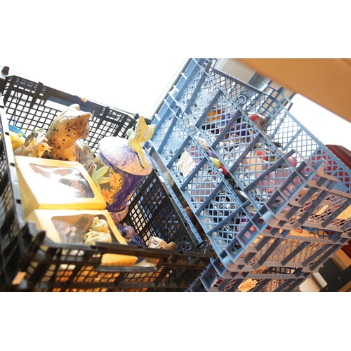 138 - Four boxes of various miscellaneous items including perfume, ceramics etc. This lot is not available... 