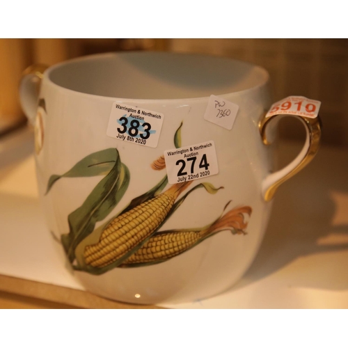 274 - Large Royal Worcester double handled pot. This lot is not available for in-house P&P.