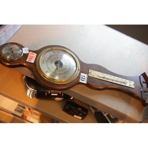 133 - Contemporary Widdop aneroid barometer thermometer. This lot is not available for in-house P&P.