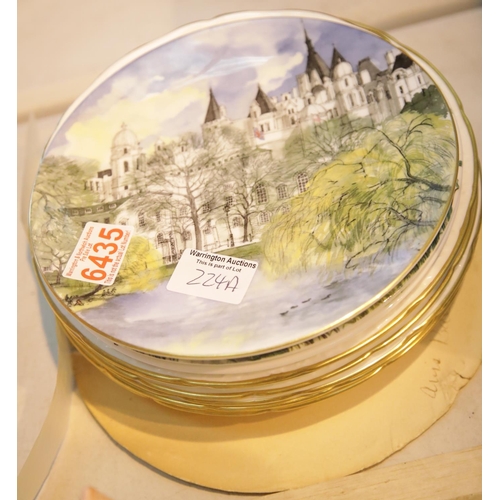 224A - Twelve collectors plates including Coalport Christmas examples This lot is not available for in-hous... 