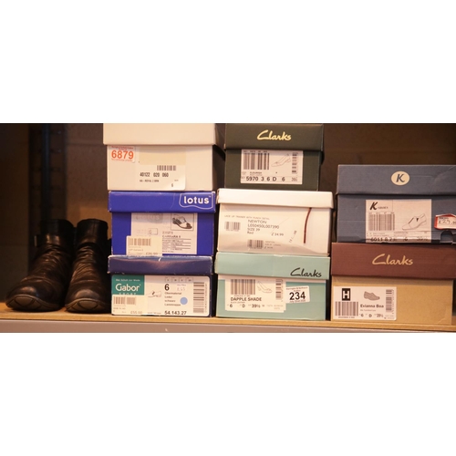 234 - Eight pairs of boxed ladies shoes size 6. This lot is not available for in-house P&P.