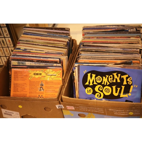 262 - Two boxes of mixed LP records. This lot is not available for in-house P&P