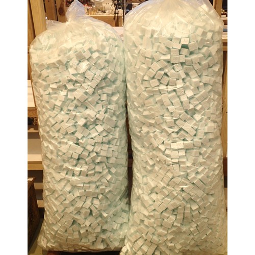 274A - Two 5 sq foot bag of polystyrene packing pieces. This lot is not available for in-house P&P.