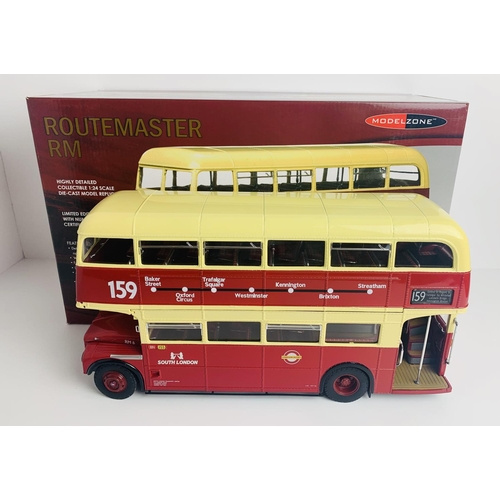 801 - Sunstar 2917 1:24 Scale 'Modelzone' Limited Edition - Routemaster RM Bus RM6-VLT6 - Boxed with Certi... 