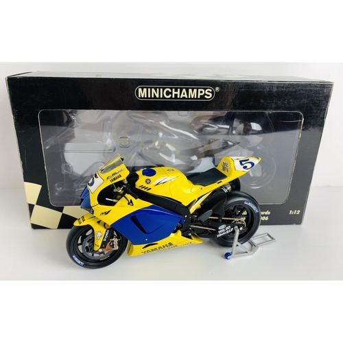803 - Minichamps 1:12 Scale Yamaha YZR-M1 Camel Yamaha Team 'Colin Edwards' MotoGP 2006 Motorcycle - Boxed... 