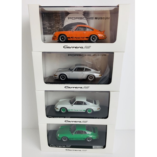4x Minichamps 1:43 Scale 'Porsche Museum' Carrera RS Models 