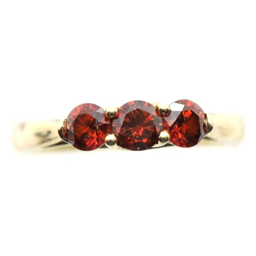 1167 - 14ct gold three stone ring, size O/P, 2.9g. P&P Group 1 (£14+VAT for the first lot and £1+VAT for su... 