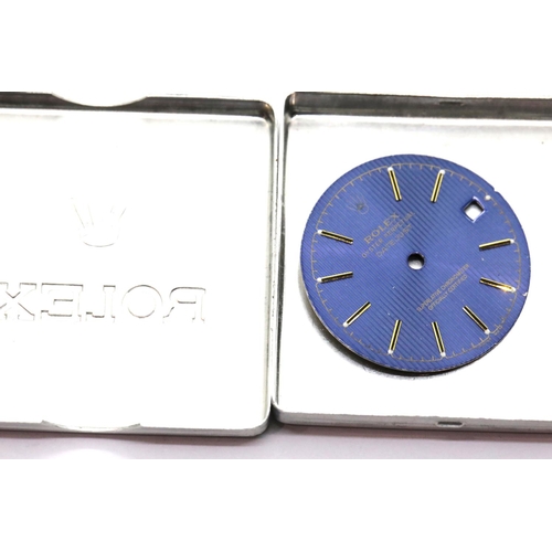 1139 - Genuine Rolex vintage ribbed Datejust dial in a Rolex tin. P&P Group 1 (£14+VAT for the first lot an... 