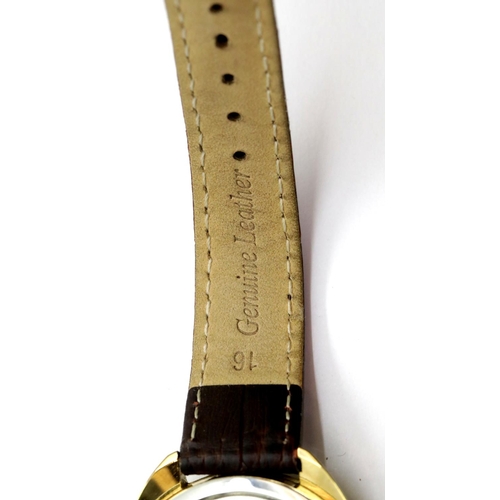 1174 - 1970s vintage Longines Conquest gold plated wristwatch in original box. Unmarked and all original pa... 