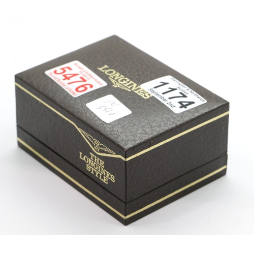 1174 - 1970s vintage Longines Conquest gold plated wristwatch in original box. Unmarked and all original pa... 