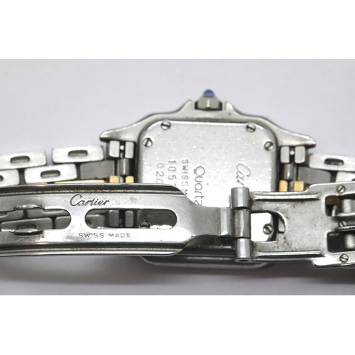 1178 - Cartier Panthere ladies wristwatch on steel and gold strap. P&P Group 1 (£14+VAT for the first lot a... 