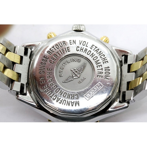 1150 - Breitling gents B35312 Shadow Flyback chronometer wristwatch on stainless steel strap. P&P Group 1 (... 