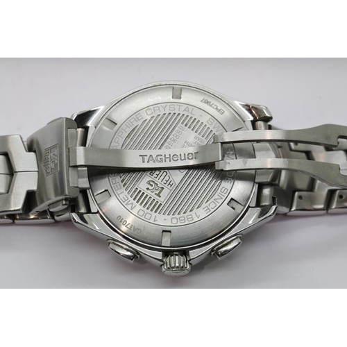 1162 - Gents Tag Heuer link Calibre S chronograph in box with quartz movement, model no CAT 7010, stainless... 