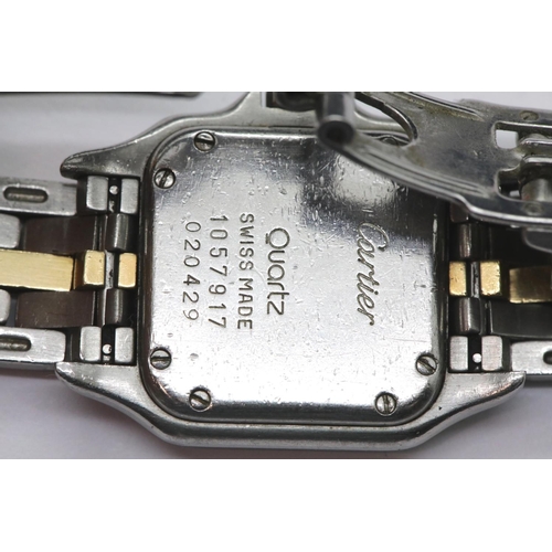 1178 - Cartier Panthere ladies wristwatch on steel and gold strap. P&P Group 1 (£14+VAT for the first lot a... 