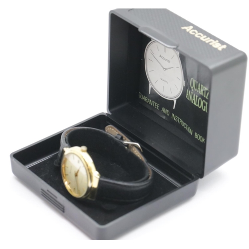 1197 - Boxed gents Accurist calendar wristwatch. P&P Group 1 (£14+VAT for the first lot and £1+VAT for subs... 