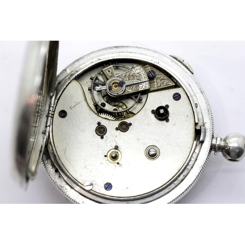 1156 - 935 silver pocket watch. Not available for in-house P&P.