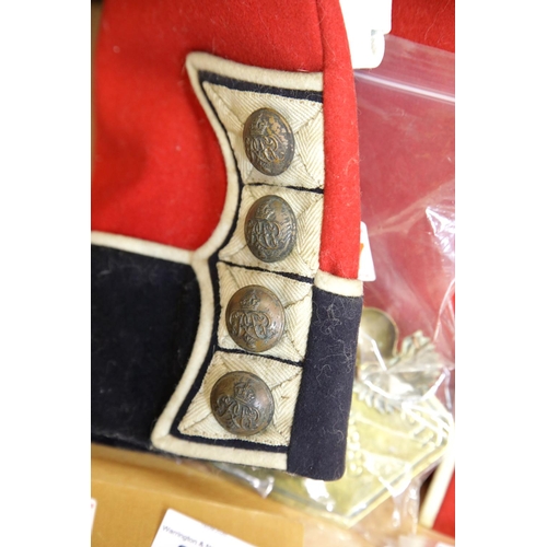 3062 - George V Grenadier Guards dress tunic with white belt lacking buckle, additional brass badges and a ... 