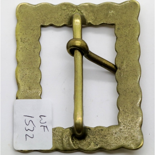 3095 - Antique brass belt buckle marked For the 4th Cheshire Volunteer Company. Not available for in-house ... 