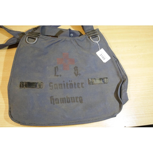 3169 - German WWII type Luftschutz (Hamburg) Medics Bread Bag Satchel. P&P Group 2 (£18+VAT for the first l... 