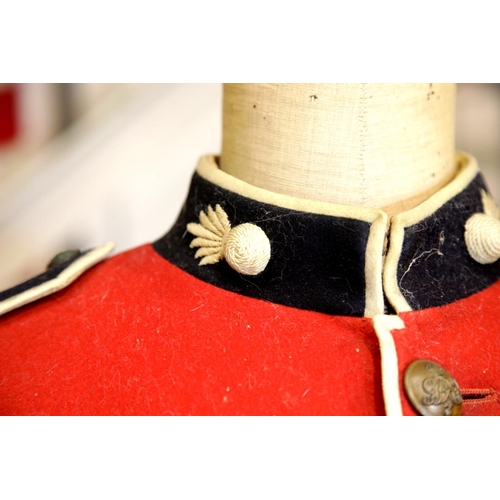 3062 - George V Grenadier Guards dress tunic with white belt lacking buckle, additional brass badges and a ... 