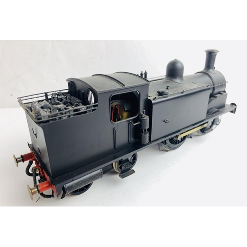 2065 - Well Built Fine Scale 7mm O Gauge 0-4-4 Brass Tank Loco - Plain Black Undecorated. P&P Group 2 (£18+... 