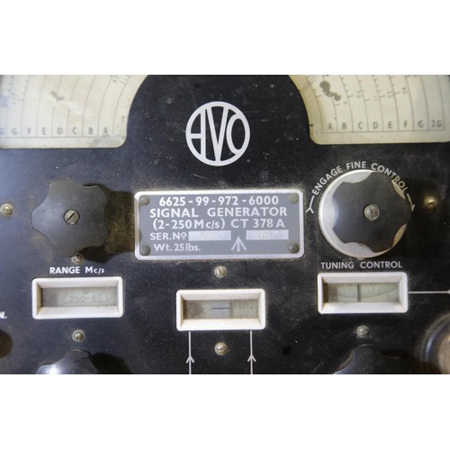 3161 - AVO of London, military issue signal generator CT-378A. Not available for in-house P&P.