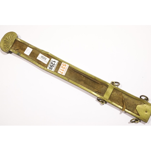 3252 - French brass scabbard in poor condition. L: 60 cm. P&P Group 3 (£25+VAT for the first lot and £5+VAT... 