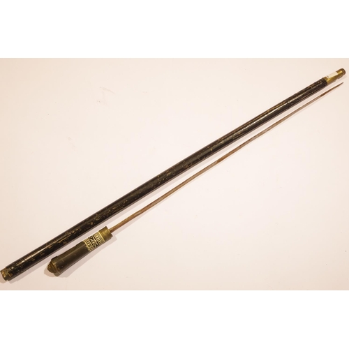 3273 - Antique bone and brass mounted sword stick, blade L: 55 cm. P&P Group 2 (£18+VAT for the first lot a... 