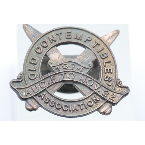 3368 - British WWI type Old Contemptibles Association lapel badge. P&P Group 1 (£14+VAT for the first lot a... 