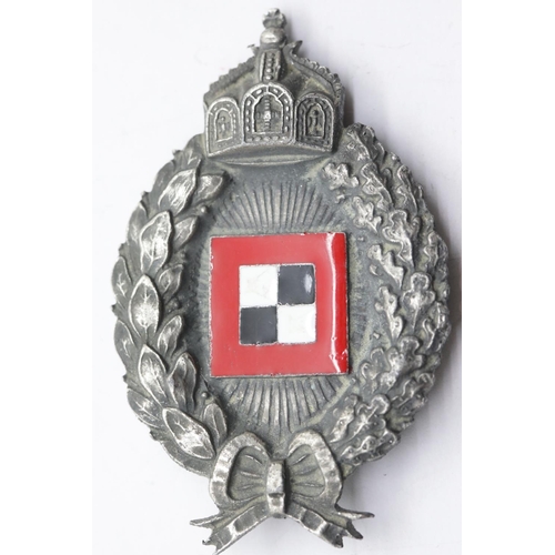 3370 - German Imperial WWI type enamelled Observer badge with maker stamps verso. P&P Group 1 (£14+VAT for ... 