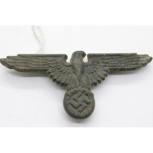 3327 - German WWII type Waffen SS Cap Eagle. RZM Marked M1/34 verso. P&P Group 2 (£18+VAT for the first lot... 